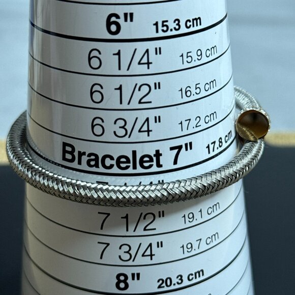 Nail Head Bangle Cuff Bracelet Mesh Stainless Steel Pave Crystals Gold Tone - Picture 7 of 8